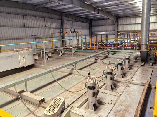 Oven Top Heat System Powder Coating Aluminum Profiles Vertical Powder Coating Line