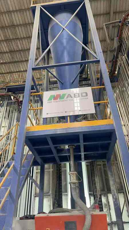 Adjusttable  Capacity   Big Cyclone Customized Capacity for Customers  Vertical Powder Coating Line for Aluminum Profiles