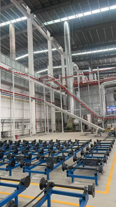 Spraing Rinsing Pre-treatment Free Chrome Vertical Powder Coating Line for Aluminium Profiles