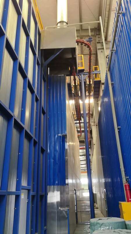Multi-ple Rinsing Process Aluminum Profiles Vertical Powder Coating Line